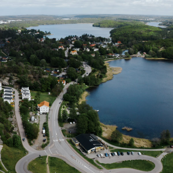 Nyproduktion av flerbostadshus vid Stensjön i Mölndal
